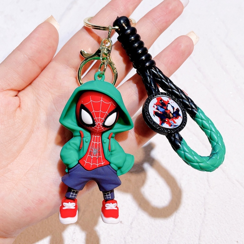 Men Accessories Pendant - Cartoon Spider Man Silicone Keychain Marvel