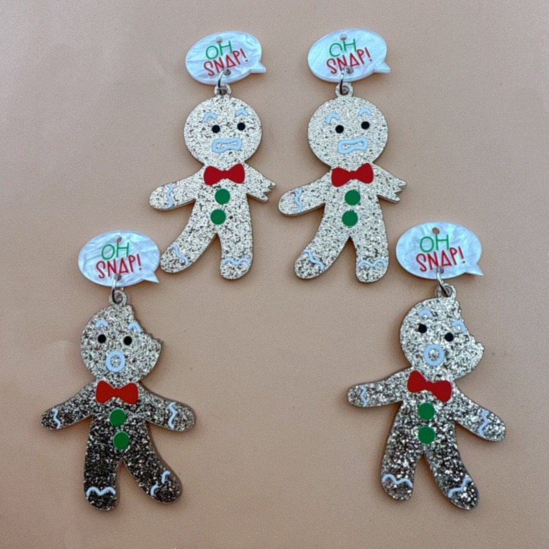 Men Accessories Pendant - 10pcs Cute Christmas Gingerbread Man Pendant,