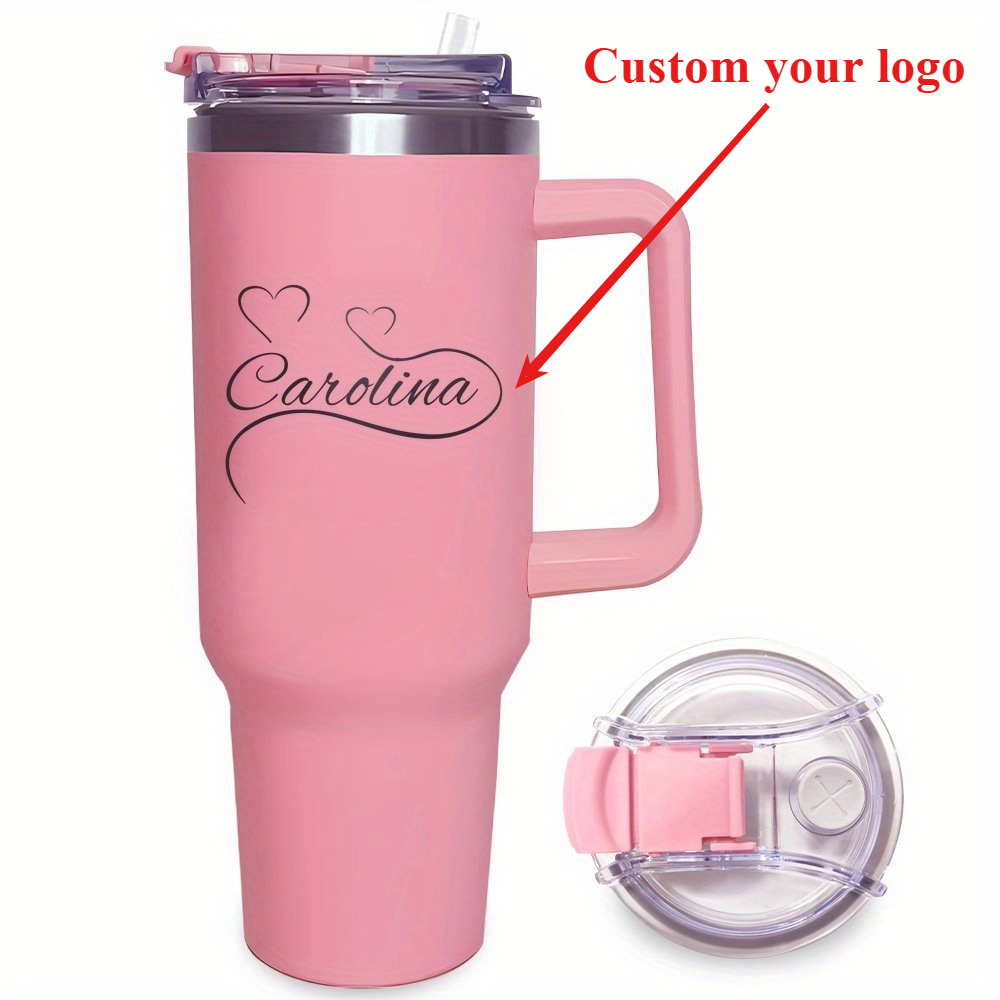 Flask Stainless Steel - Personalized Name or Text 40oz Stainless