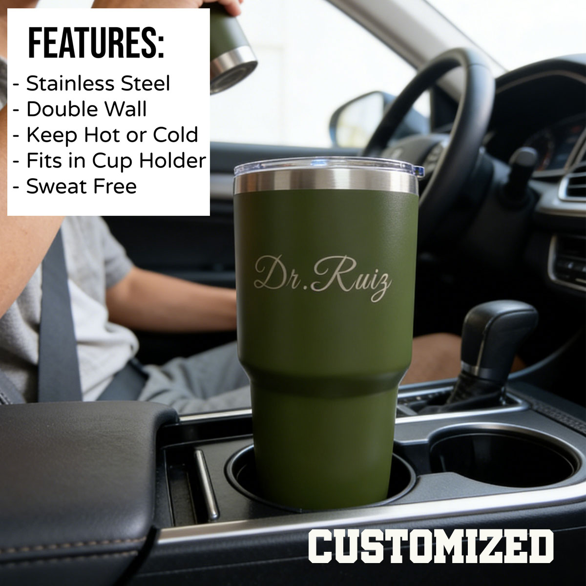 Custom Personalized 30 oz Vacu - Flask Stainless Steel review and price