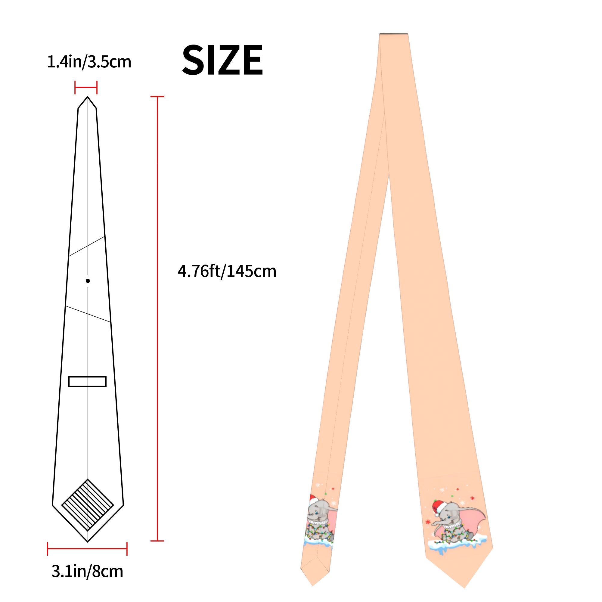 Cute Cartoon Dumbos Neckties M - Men Accessories For Wedding review and price