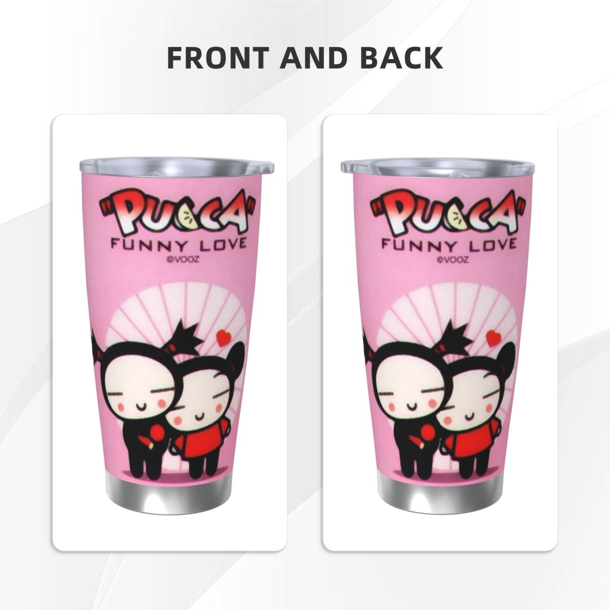 Cute Cartoon Pucca 20oz Stainl - Flask Stainless Steel review and price