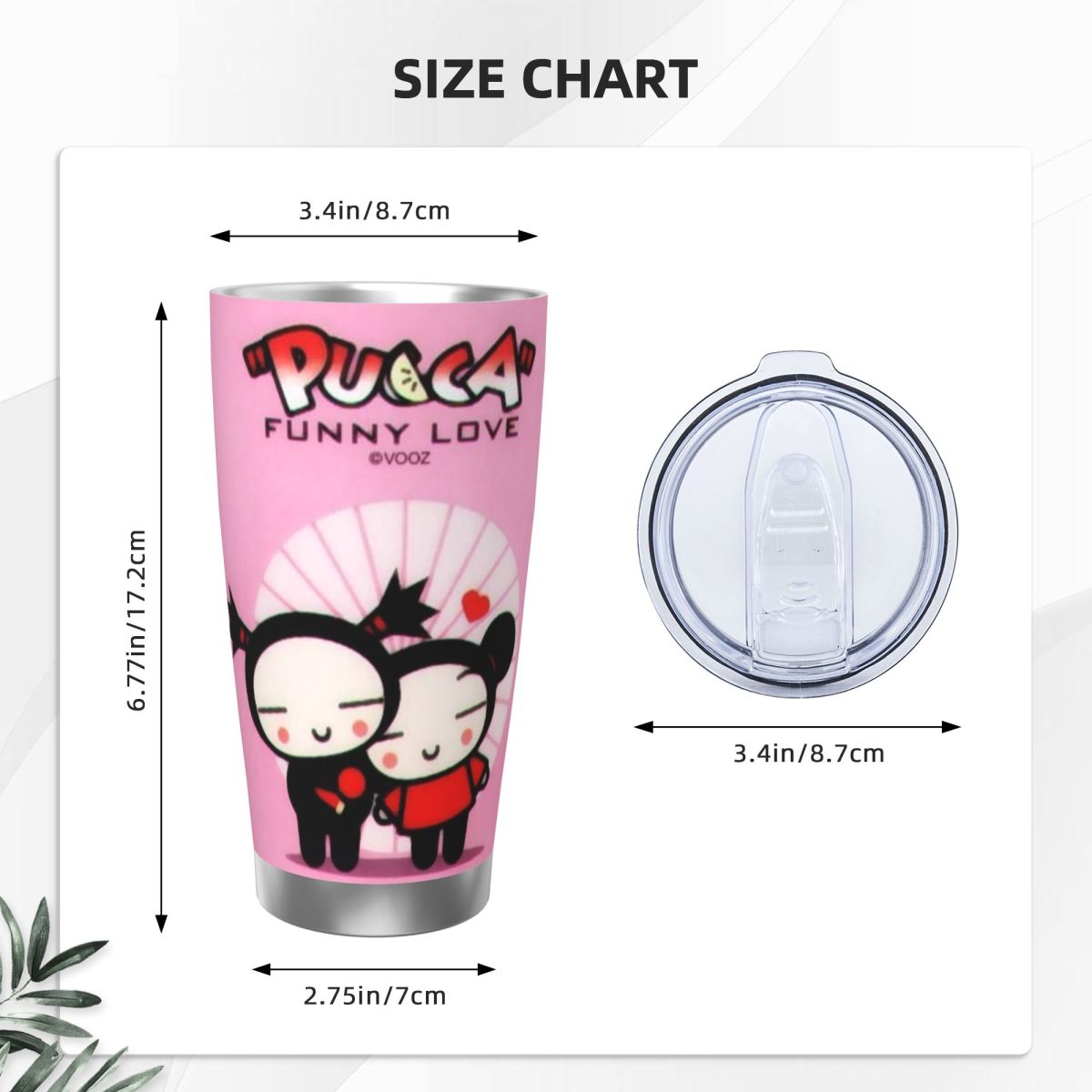 Cute Cartoon Pucca 20oz Stainl - Flask Stainless Steel review and price