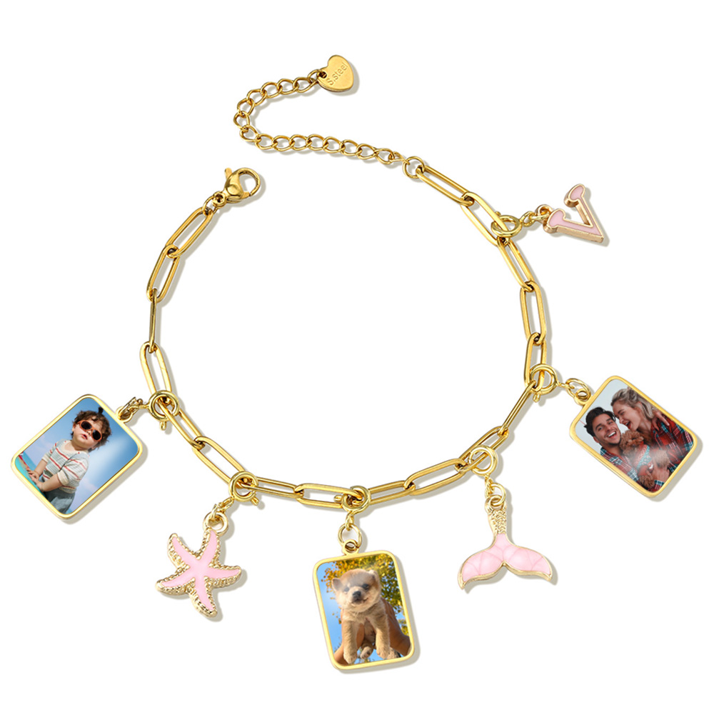 Customized Photo Letter Flag P - Men'S Accessories Jewelry Bracelet review and price
