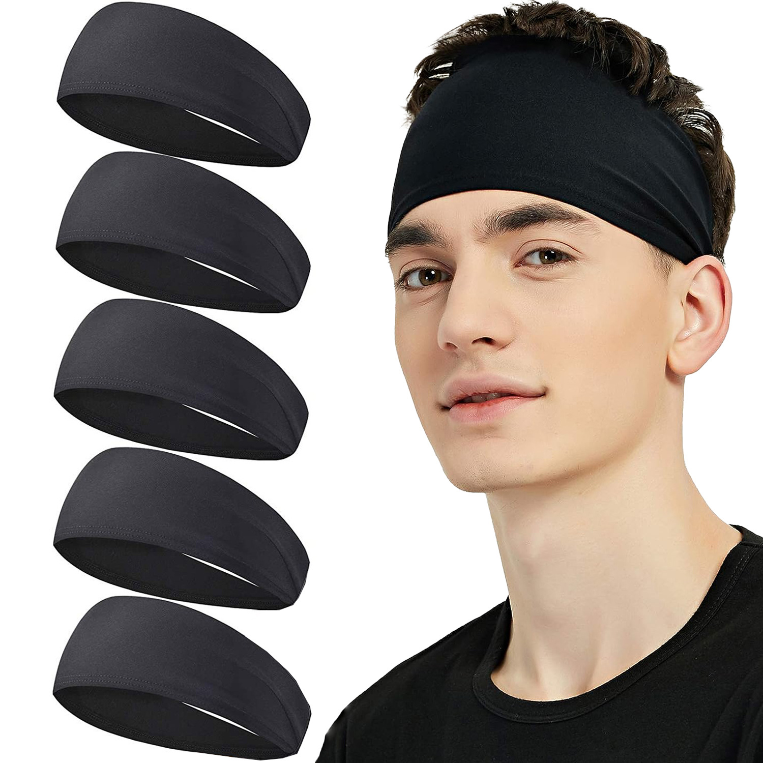 Sweatband for Men Women Elasti - Men'S Yoga Accessories review and price