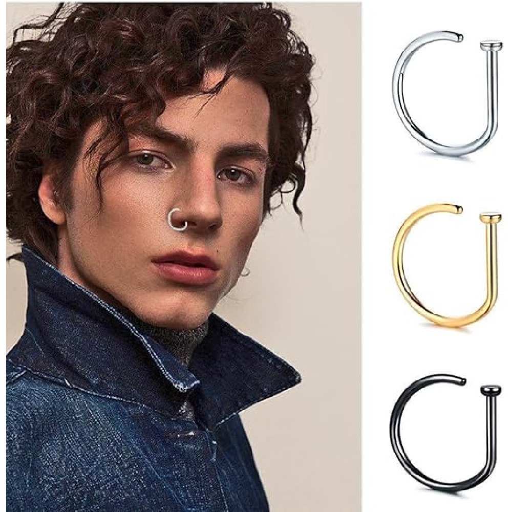 4 Pack Non Piercing D-Shaped N - Men Accessories Collection review and price