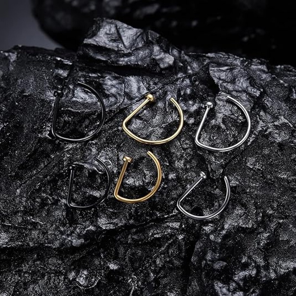 4 Pack Non Piercing D-Shaped N - Men Accessories Collection review and price