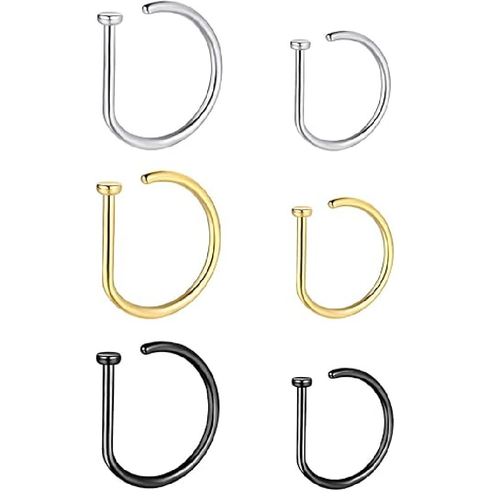4 Pack Non Piercing D-Shaped N - Men Accessories Collection review and price