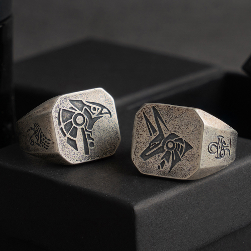 Retro Egypt Anubis Horus Ring  - Men'S Accessories Jewelry Egypt review and price
