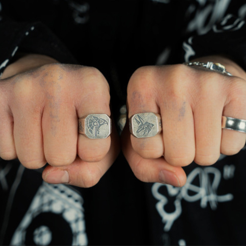 Retro Egypt Anubis Horus Ring  - Men'S Accessories Jewelry Egypt review and price