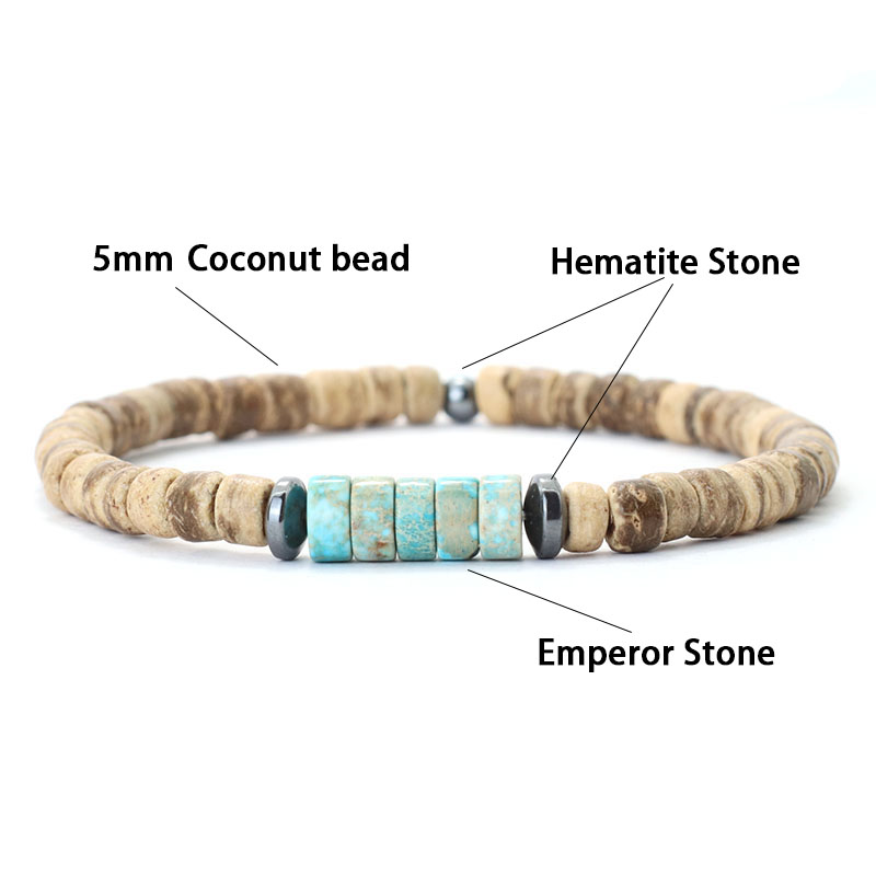 2Pcs Natural Coconut Husk Bead - Men'S Yoga Accessories review and price