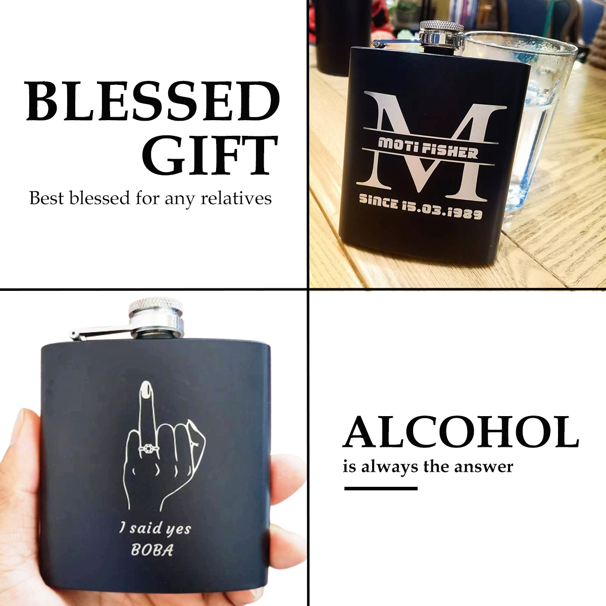 Custom Engraved Flask for Men  - Flask Stainless Steel review and price